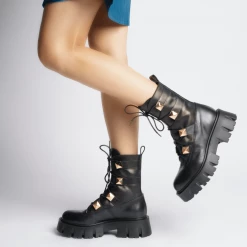 AKAADA SHOES Mako Pyramid Studs Combat Boots