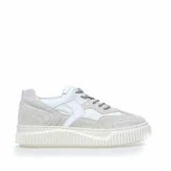 VOILE BLANCHE SHOES Malvina White Silver Chunky Sneakers