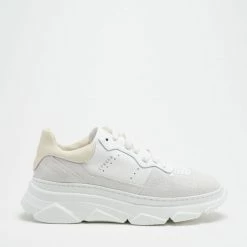 COPENHAGEN STUDIOS Material Mix White Butter Chunky Sneakers