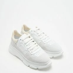 COPENHAGEN STUDIOS Material Mix White Butter Chunky Sneakers