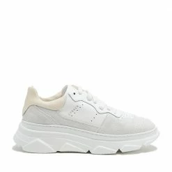COPENHAGEN STUDIOS Material Mix White Butter Chunky Sneakers