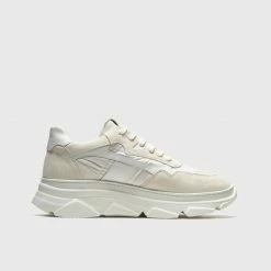 COPENHAGEN STUDIOS Material Mix White Chunky Sneakers