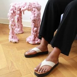 ATP ATELIER Melitto Ice White Platform Sandals