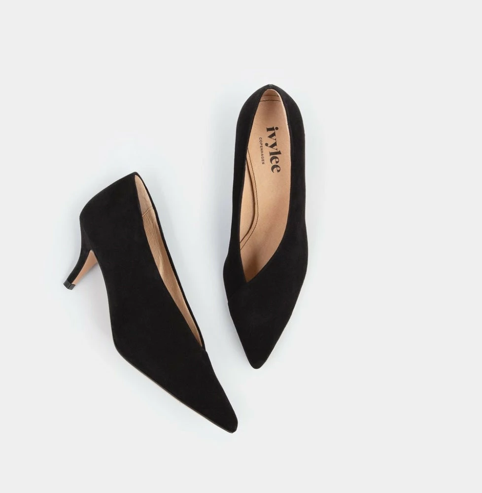 IVYLEE COPENHAGEN Mia Black Suede Pumps SHOES 2 IVYLEE COPENHAGEN Mia Black Suede Pumps SHOES