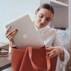 KAAI Midi Pyramid Terracotta Bag