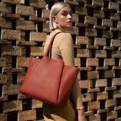 KAAI Midi Pyramid Terracotta Bag