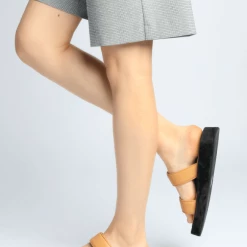 FABIO RUSCONI Mila Beige Leather Straps Sandals SHOES