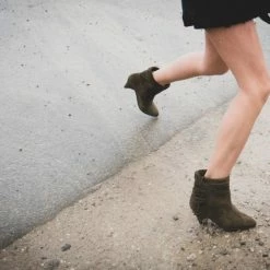 IVYLEE COPENHAGEN SHOES Mimi Suede Khaki Boots