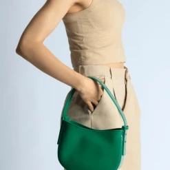 AKAADA Mio Green Semi Patent Leather Shoulder Bag NEW IN