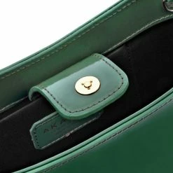 AKAADA Mio Green Semi Patent Leather Shoulder Bag NEW IN