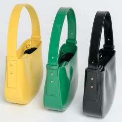 AKAADA Mio Green Semi Patent Leather Shoulder Bag NEW IN