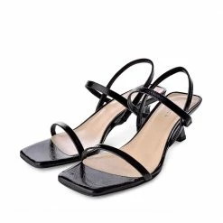 AKAADA SHOES Miya Black Naplak Sandals