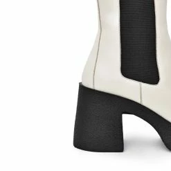 AKAADA Momo Off White Leather Chelsea Boots SHOES