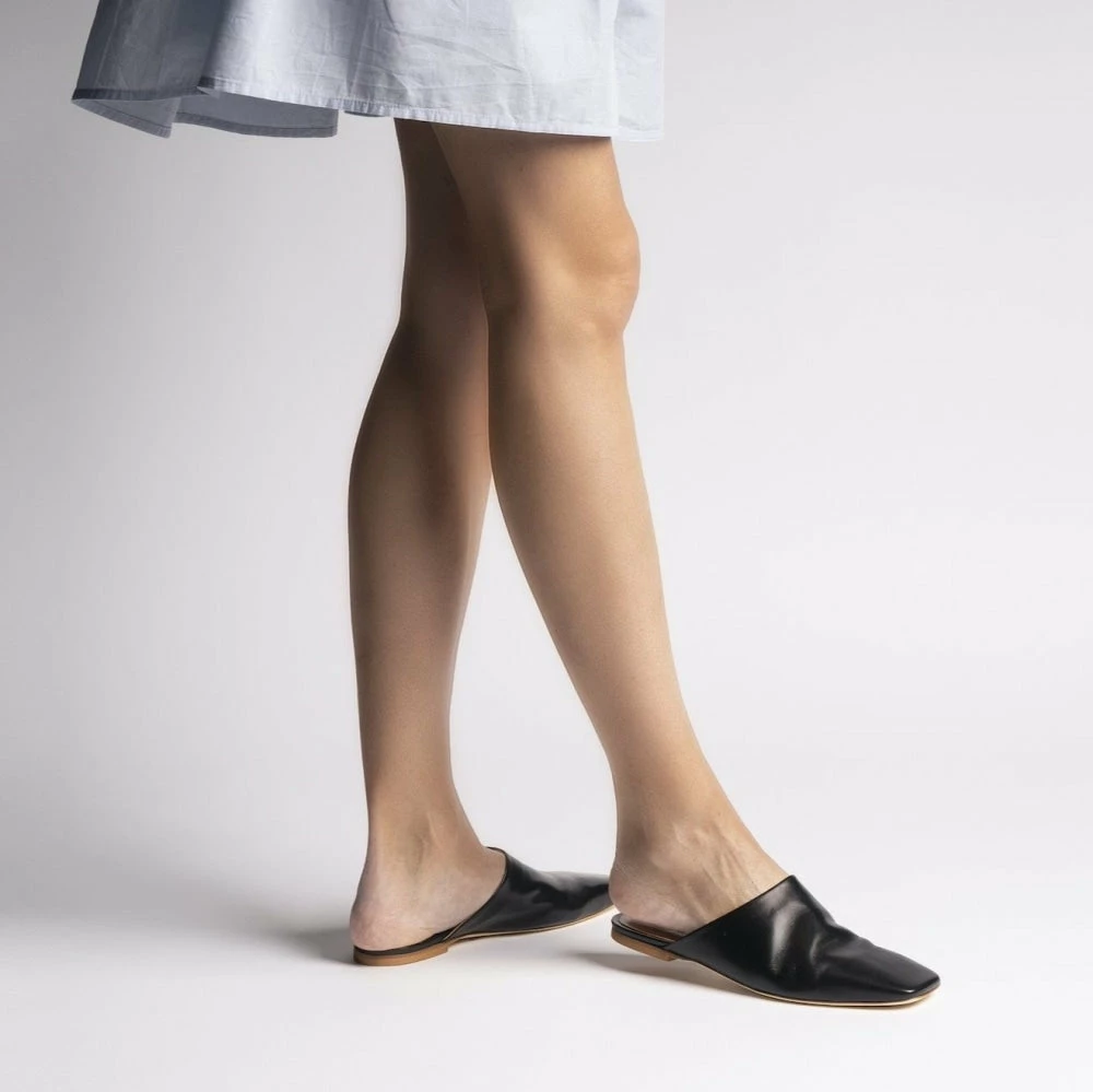 FABIO RUSCONI SHOES Naomi Black Cosy Mules 2 FABIO RUSCONI SHOES Naomi Black Cosy Mules