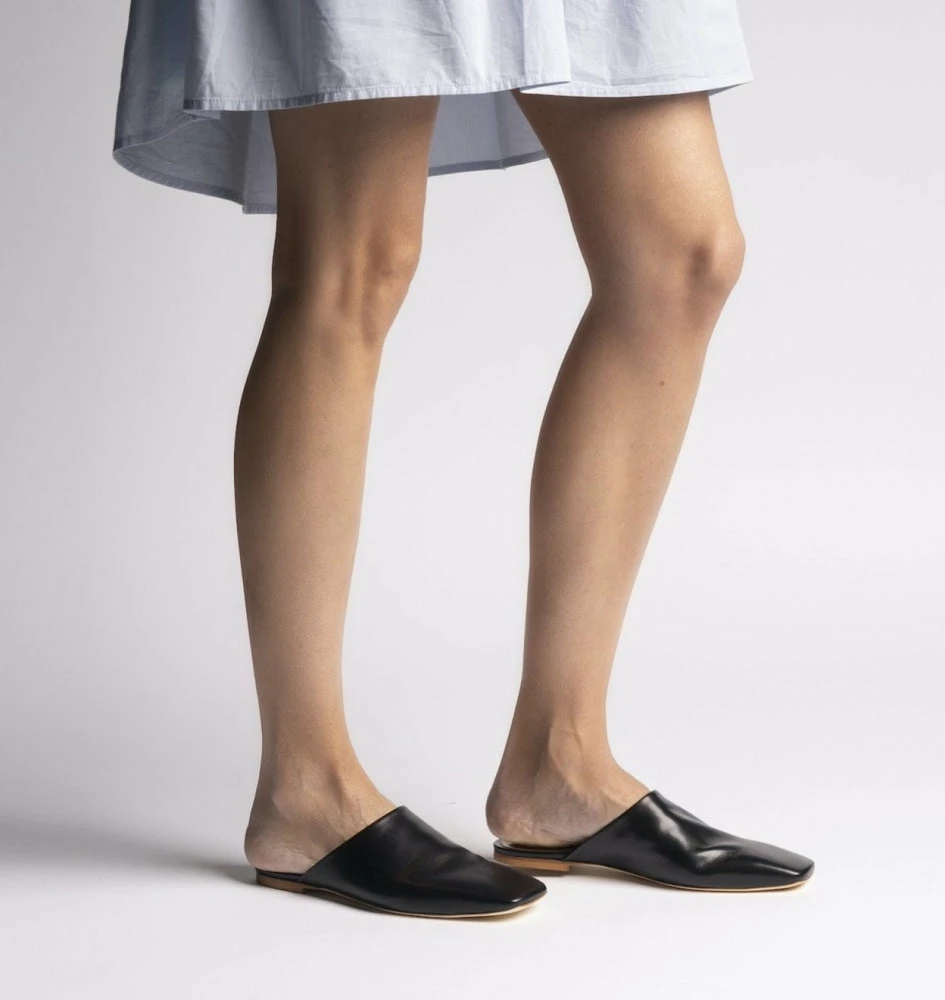 FABIO RUSCONI SHOES Naomi Black Cosy Mules 3 FABIO RUSCONI SHOES Naomi Black Cosy Mules