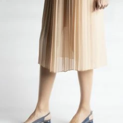 FABIO RUSCONI Naplak Leather Slingback Shoes In Navy