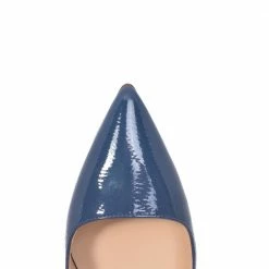 FABIO RUSCONI Naplak Leather Slingback Shoes In Navy