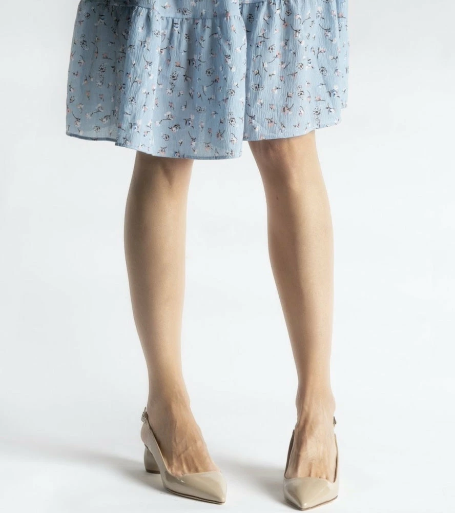 FABIO RUSCONI Naplak Leather Slingback Shoes In Nude 6 FABIO RUSCONI Naplak Leather Slingback Shoes In Nude