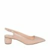 FABIO RUSCONI Naplak Leather Slingback Shoes In Nude