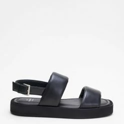 COPENHAGEN STUDIOS Nappa Black Chunky Sandals