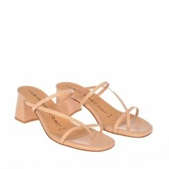 FABIO RUSCONI Nature Nude Leather Sandals