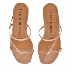 FABIO RUSCONI Nature Nude Leather Sandals