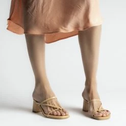 FABIO RUSCONI Nature Nude Leather Sandals