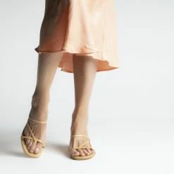 FABIO RUSCONI Nature Nude Leather Sandals