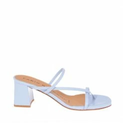 FABIO RUSCONI Nature Sky Blue Leather Sandals SHOES