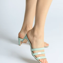 APAIR New Heels Mule Sandals In Aquamarine SHOES
