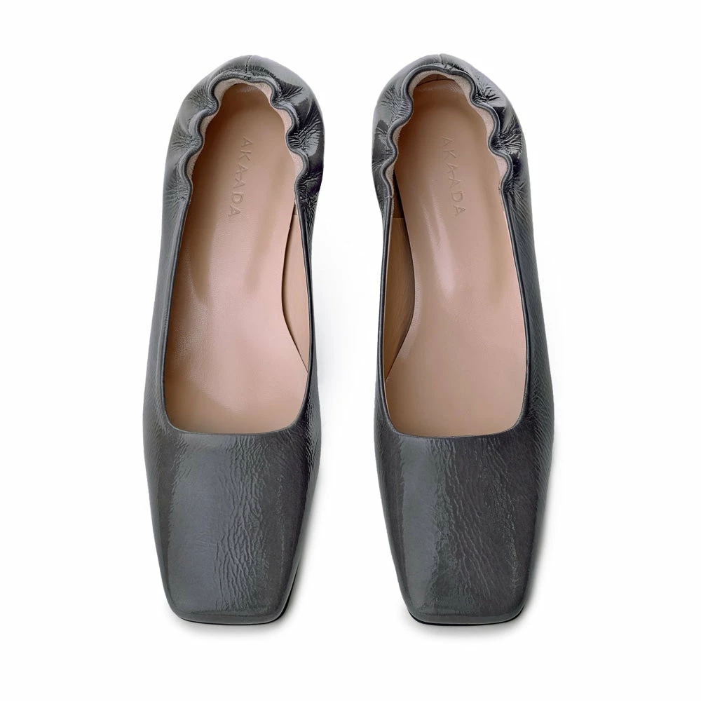 AKAADA SHOES Nyoko Grey Soft Naplak Pumps 3 AKAADA SHOES Nyoko Grey Soft Naplak Pumps