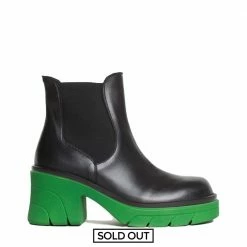 BUKELA Oliver Black Grass Chelsea Boots SHOES