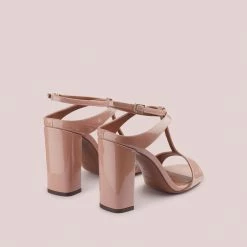 L'AUTRE CHOSE Open Toe Sandals In Pink Patent Leather SHOES