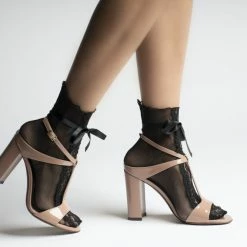 L'AUTRE CHOSE Open Toe Sandals In Pink Patent Leather SHOES