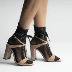 L'AUTRE CHOSE Open Toe Sandals In Pink Patent Leather SHOES