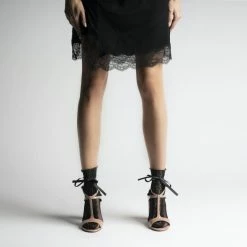 L'AUTRE CHOSE Open Toe Sandals In Pink Patent Leather SHOES