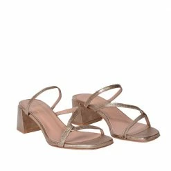 MADE 94 SHOES Perla Gold Metallic Leather Sandals