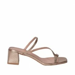 MADE 94 SHOES Perla Gold Metallic Leather Sandals