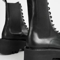 ATP ATELIER Pesaro Black Combat Boots SHOES
