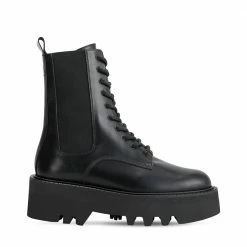 ATP ATELIER Pesaro Black Combat Boots SHOES