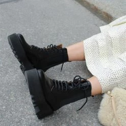 ATP ATELIER Pesaro Black Combat Boots SHOES