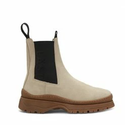 LÄST SHOES Powder Chelsea Suede Beige Boots