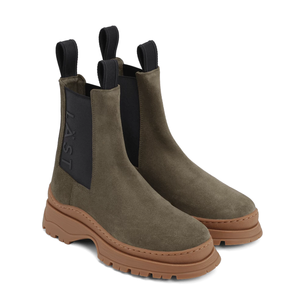 LÄST Powder Chelsea Suede Olive Boots SHOES 2 LÄST Powder Chelsea Suede Olive Boots SHOES