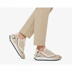 VOILE BLANCHE Qwark Spur Woman Beige Platinum Chunky Sneakers SHOES