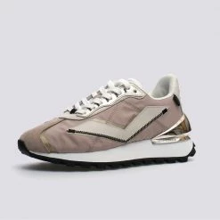 VOILE BLANCHE Qwark Spur Woman Beige Platinum Chunky Sneakers SHOES