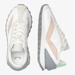 VOILE BLANCHE Qwark Spur Woman White Pink Chunky Sneakers SHOES