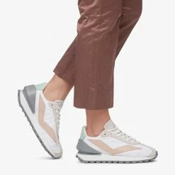 VOILE BLANCHE Qwark Spur Woman White Pink Chunky Sneakers SHOES