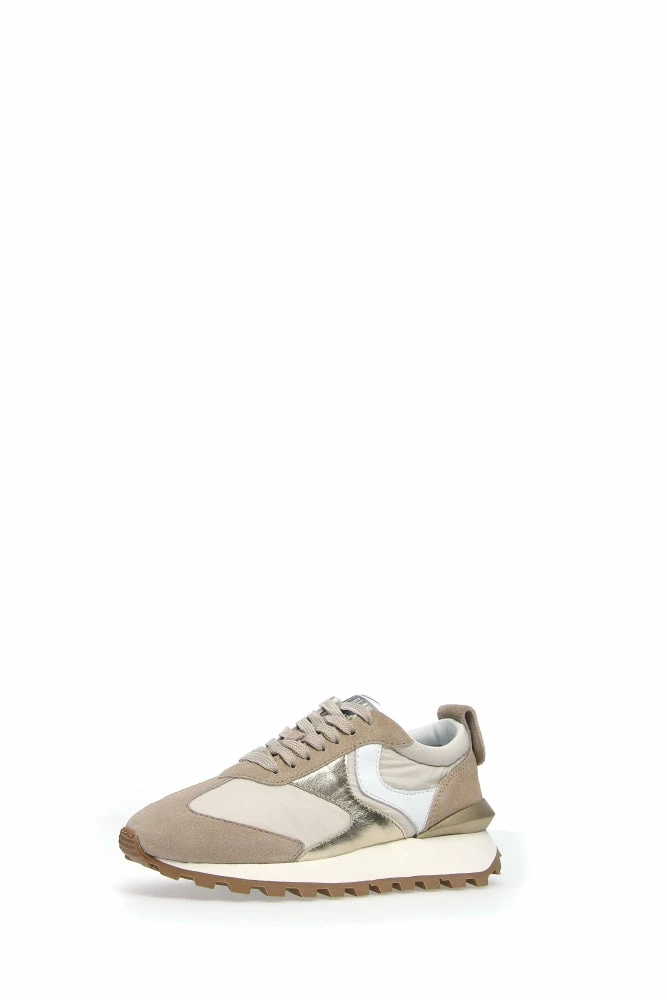 VOILE BLANCHE Qwark Woman Beige Platinum Chunky Sneakers 4 VOILE BLANCHE Qwark Woman Beige Platinum Chunky Sneakers