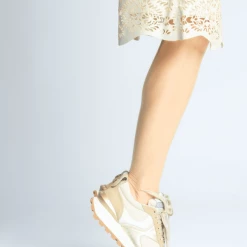 VOILE BLANCHE Qwark Woman Beige Platinum Chunky Sneakers 16 VOILE BLANCHE Qwark Woman Beige Platinum Chunky Sneakers