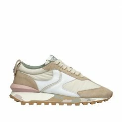 VOILE BLANCHE SHOES Qwark Woman Beige White Chunky Sneakers